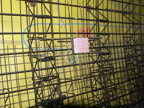 Tunnel Blanka - detail of installing of PIS, Prague. 
